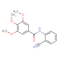 Chemical structure of N-(2-cyanophenyl)-3,4,5-trimethoxybenzamide - CSSB00046096993