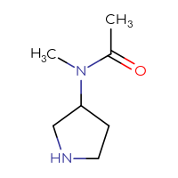 Chemical structure of N-methyl-N-(pyrrolidin-3-yl)acetamide - CSSB00011216886