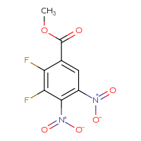 Chemical structure of methyl 2,3-difluoro-4,5-dinitrobenzoate - CSSB20621673741