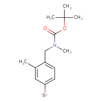 Chemical structure of tert-butyl N-[(4-bromo-2-methylphenyl)methyl]-N-methylcarbamate - CSSB01704953362