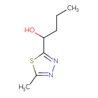Chemical structure of 1-(5-methyl-1,3,4-thiadiazol-2-yl)butan-1-ol - CSSB00117482698