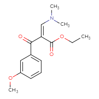 Chemical structure of ethyl (2Z)-3-(dimethylamino)-2-[(Z)-3-methoxybenzoyl]prop-2-enoate - CSSB06744562565