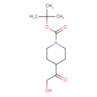 Chemical structure of tert-butyl 4-(2-hydroxyacetyl)piperidine-1-carboxylate - CSSB00010113894
