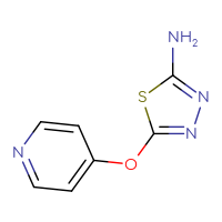 Chemical structure of 5-(pyridin-4-yloxy)-1,3,4-thiadiazol-2-amine - CSSB00009983929
