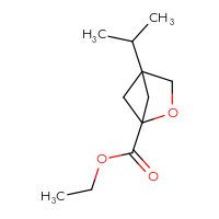 Chemical structure of ethyl 4-(propan-2-yl)-2-oxabicyclo[2.1.1]hexane-1-carboxylate - CSSB04487009573