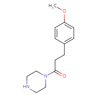 Chemical structure of 3-(4-methoxyphenyl)-1-(piperazin-1-yl)propan-1-one - CSSB00000517304