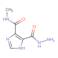 Chemical structure of 5-(hydrazinecarbonyl)-N-methyl-1H-imidazole-4-carboxamide - CSSB00000012995