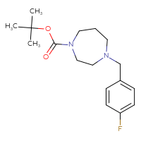 Chemical structure of tert-butyl 4-[(4-fluorophenyl)methyl]-1,4-diazepane-1-carboxylate - CSSB00051705227