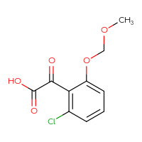 Chemical structure of 2-[2-chloro-6-(methoxymethoxy)phenyl]-2-oxoacetic acid - CSSB14922844270