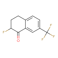 Chemical structure of 2-fluoro-7-(trifluoromethyl)-1,2,3,4-tetrahydronaphthalen-1-one - CSSB21323993417