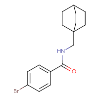 Chemical structure of N-({bicyclo[2.2.2]octan-1-yl}methyl)-4-bromobenzamide - CSSB02221727578