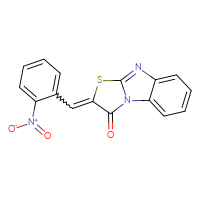 Chemical structure of 4-[(2-nitrophenyl)methylidene]-5-thia-2,7-diazatricyclo[6.4.0.0²,⁶]dodeca-1(12),6,8,10-tetraen-3-one - CSSB00026467548