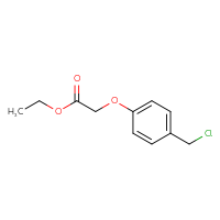 Chemical structure of ethyl 2-[4-(chloromethyl)phenoxy]acetate - CSSB00010157535