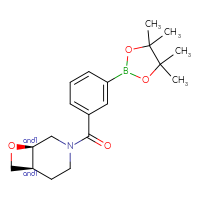 Chemical structure of rac-(1R,6S)-3-[3-(4,4,5,5-tetramethyl-1,3,2-dioxaborolan-2-yl)benzoyl]-8-oxa-3-azabicyclo[4.2.0]octane - CSSB21331714947