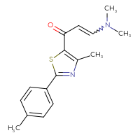 Chemical structure of 3-(dimethylamino)-1-[4-methyl-2-(4-methylphenyl)-1,3-thiazol-5-yl]prop-2-en-1-one - CSSB02125604328