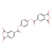 Chemical structure of 4-(1,3-dioxo-1,3-dihydro-2-benzofuran-5-carbonyloxy)phenyl 1,3-dioxo-1,3-dihydro-2-benzofuran-5-carboxylate - CSSB00132453402
