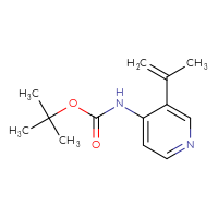 Chemical structure of tert-butyl N-[3-(prop-1-en-2-yl)pyridin-4-yl]carbamate - CSSB02125683151