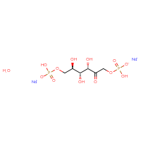Chemical structure of disodium hydrate (3S,4R,5R)-6-(hydrogen phosphonatooxy)-3,4,5-trihydroxy-2-oxohexyl hydrogen phosphate - CSSB17856618538