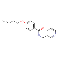 Chemical structure of 4-butoxy-N-[(pyridin-3-yl)methyl]benzamide - CSSB00046663885