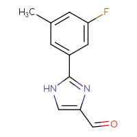 Chemical structure of 2-(3-fluoro-5-methylphenyl)-1H-imidazole-4-carbaldehyde - CSSB00012940541