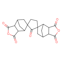 Chemical structure of dispiro[4-oxatricyclo[5.2.1.0²,⁶]decane-8,1'-cyclopentane-3',8''-[4]oxatricyclo[5.2.1.0²,⁶]decane]-2',3,3'',5,5''-pentone - CSSB06741649429