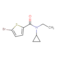 Chemical structure of 5-bromo-N-cyclopropyl-N-ethylthiophene-2-carboxamide - CSSB00011222399