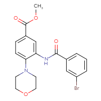 Chemical structure of methyl 3-(3-bromobenzamido)-4-(morpholin-4-yl)benzoate - CSSB00121617576