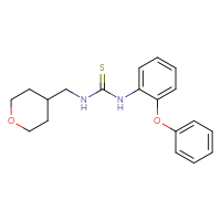 Chemical structure of 3-[(oxan-4-yl)methyl]-1-(2-phenoxyphenyl)thiourea - CSSB00297267198