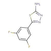 Chemical structure of 5-(3,5-difluorophenyl)-1,3,4-thiadiazol-2-amine - CSSB00011230196