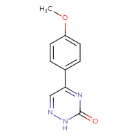 Chemical structure of 5-(4-methoxyphenyl)-2,3-dihydro-1,2,4-triazin-3-one - CSSB00010759237