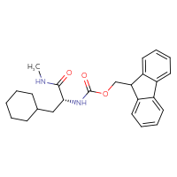 Chemical structure of (9H-fluoren-9-yl)methyl N-[(1R)-2-cyclohexyl-1-(methylcarbamoyl)ethyl]carbamate - CSSB00943336735