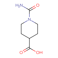 Chemical structure of 1-carbamoylpiperidine-4-carboxylic acid - CSSB00000199043