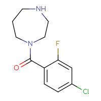 Chemical structure of 1-(4-chloro-2-fluorobenzoyl)-1,4-diazepane - CSSB00000510839