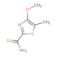 Chemical structure of 4-methoxy-5-methyl-1,3-thiazole-2-carbothioamide - CSSB00025796351