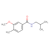 Chemical structure of 3-methoxy-4-methyl-N-(2-methylpropyl)benzamide - CSSB00000274162