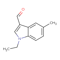 Chemical structure of 1-ethyl-5-methyl-1H-indole-3-carbaldehyde - CSSB00009884982