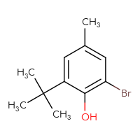 Chemical structure of 2-bromo-6-tert-butyl-4-methylphenol - CSSB00012339557