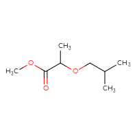 Chemical structure of methyl 2-(2-methylpropoxy)propanoate - CSSB00011435706