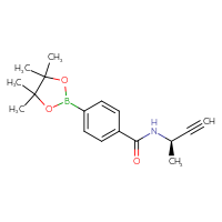 Chemical structure of N-[(2R)-but-3-yn-2-yl]-4-(4,4,5,5-tetramethyl-1,3,2-dioxaborolan-2-yl)benzamide - CSSB02519414532
