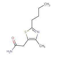 Chemical structure of 2-(2-butyl-4-methyl-1,3-thiazol-5-yl)acetamide - CSSB01991375762