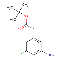 Chemical structure of tert-butyl N-(3-amino-5-chlorophenyl)carbamate - CSSB00010172160