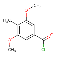 Chemical structure of 3,5-dimethoxy-4-methylbenzoyl chloride - CSSB00012361570