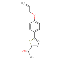 Chemical structure of 1-{5-[4-(prop-2-en-1-yloxy)phenyl]thiophen-2-yl}ethan-1-one - CSSB11535854077