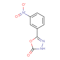 Chemical structure of 5-(3-nitrophenyl)-2,3-dihydro-1,3,4-oxadiazol-2-one - CSSB00011323227
