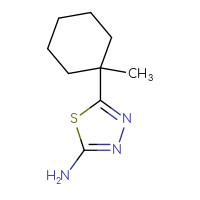 Chemical structure of 5-(1-methylcyclohexyl)-1,3,4-thiadiazol-2-amine - CSSB00012941758