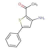 Chemical structure of 1-(3-amino-5-phenylthiophen-2-yl)ethan-1-one - CSSB00000033815