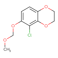 Chemical structure of 5-chloro-6-(methoxymethoxy)-2,3-dihydro-1,4-benzodioxine - CSSB20460521475