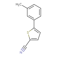 Chemical structure of 5-(3-methylphenyl)thiophene-2-carbonitrile - CSSB00011069764