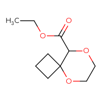 Chemical structure of ethyl 5,8-dioxaspiro[3.5]nonane-9-carboxylate - CSSB04425370277