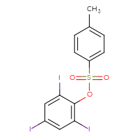 Chemical structure of 2,4,6-triiodophenyl 4-methylbenzene-1-sulfonate - CSSB00153435225